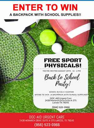 Enter to Win A Free Sport Physicals! in Laredo, TX Sweepstakes